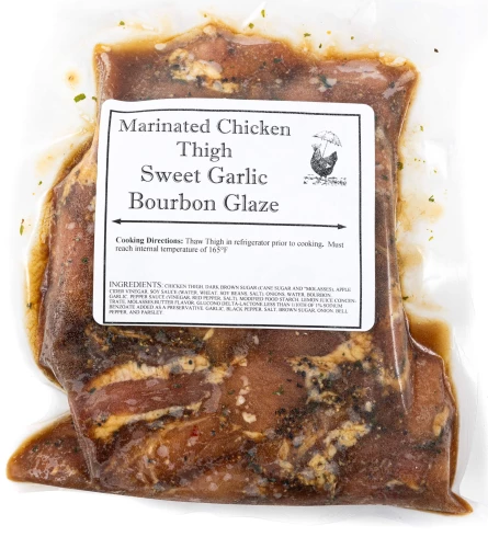 Marinated Chicken Thigh Sweet Garlic Bourbon Glaze